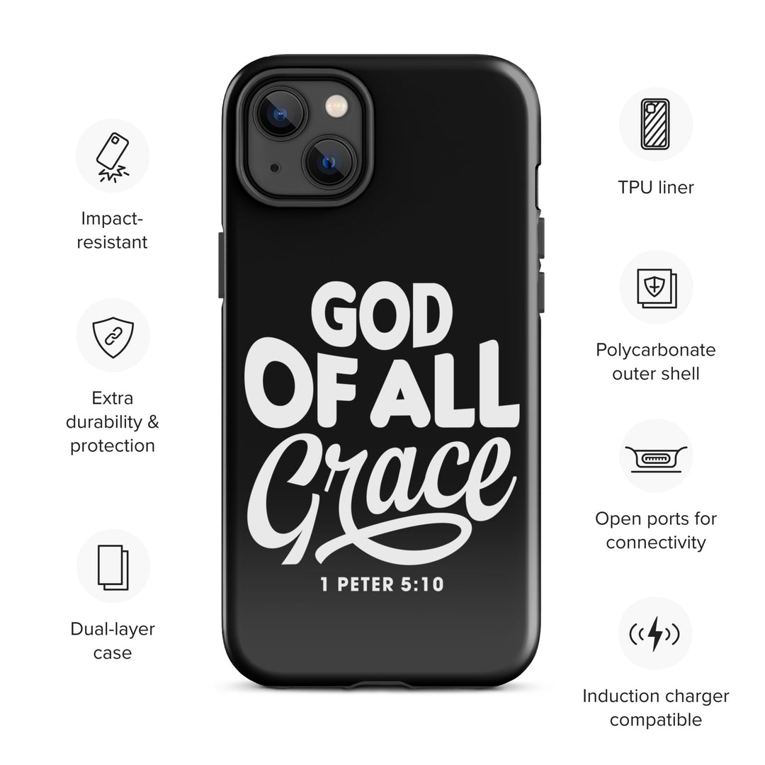 Christian Phone Case God of All Grace Black for iPhone® iPhone® Phone Cases   