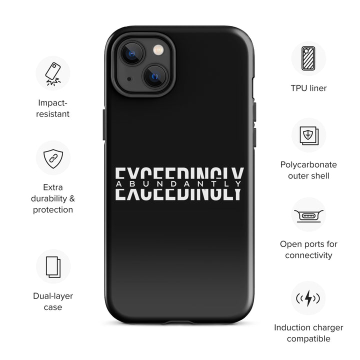 Christian Phone Case Exceedingly Abundantly Black for iPhone® iPhone® Phone Cases   