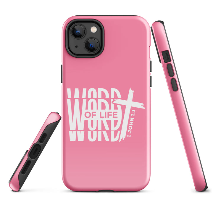 Christian Phone Case Word of Life Cross Pink for iPhone® iPhone® Phone Cases   