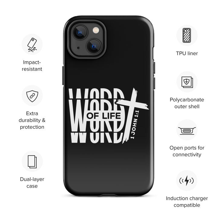 Christian Phone Case Word of Life Black for iPhone® iPhone® Phone Cases   