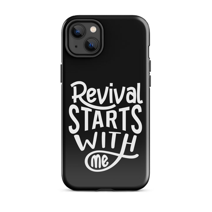 Christian Phone Case Revival Starts With Me Black for iPhone® iPhone® Phone Cases Glossy iPhone 14 Plus 