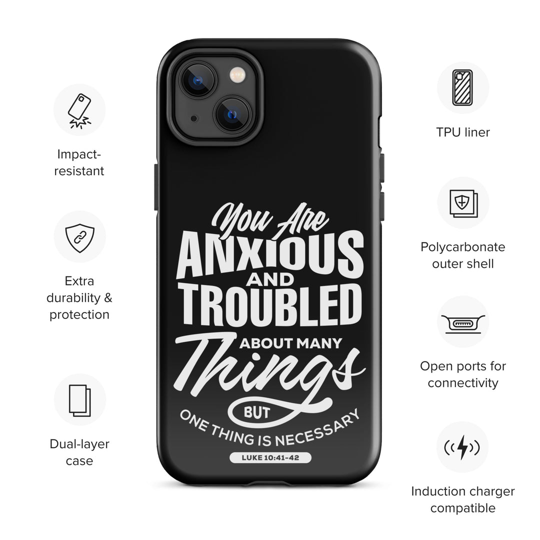 Christian Phone Case Anxious And Troubled Black for iPhone® iPhone® Phone Cases   