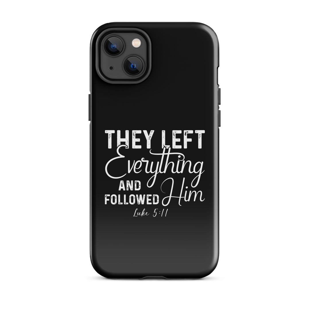 Christian Phone Case Left Everything Black for iPhone® iPhone® Phone Cases Glossy iPhone 14 Plus 