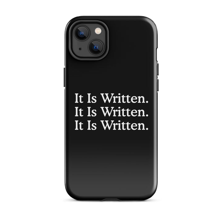 Christian Phone Case It Is Written Black for iPhone® iPhone® Phone Cases Glossy iPhone 14 Plus 