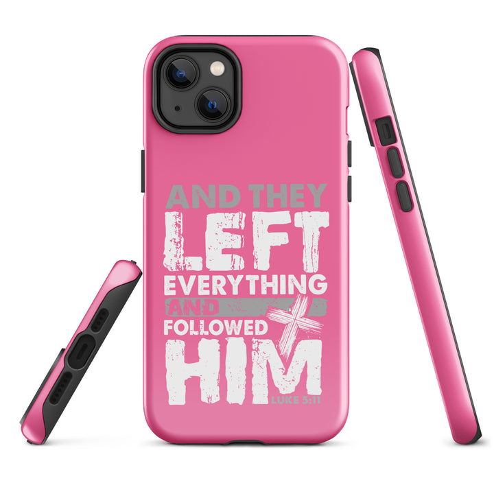 Christian Phone Case Left Everything Cross Pink for iPhone® iPhone® Phone Cases   