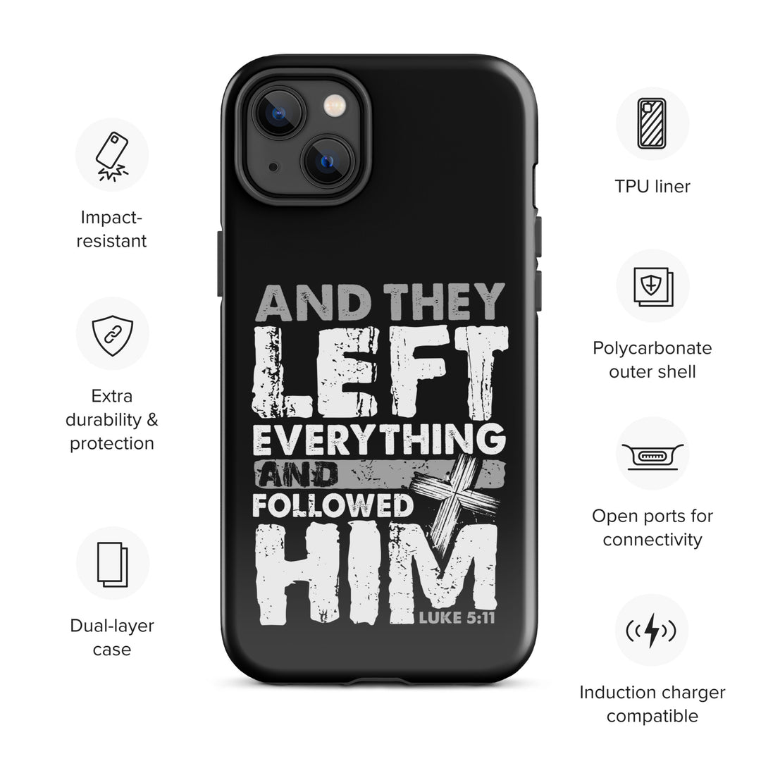 Christian Phone Case Left Everything Cross Black for iPhone® iPhone® Phone Cases   