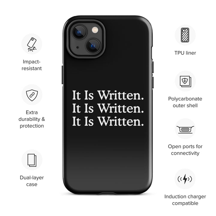 Christian Phone Case It Is Written Black for iPhone® iPhone® Phone Cases   