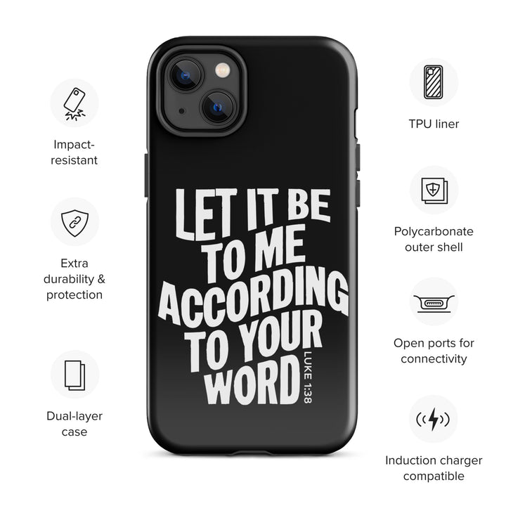 Christian Phone Case According To Your Word Black for iPhone® iPhone® Phone Cases   