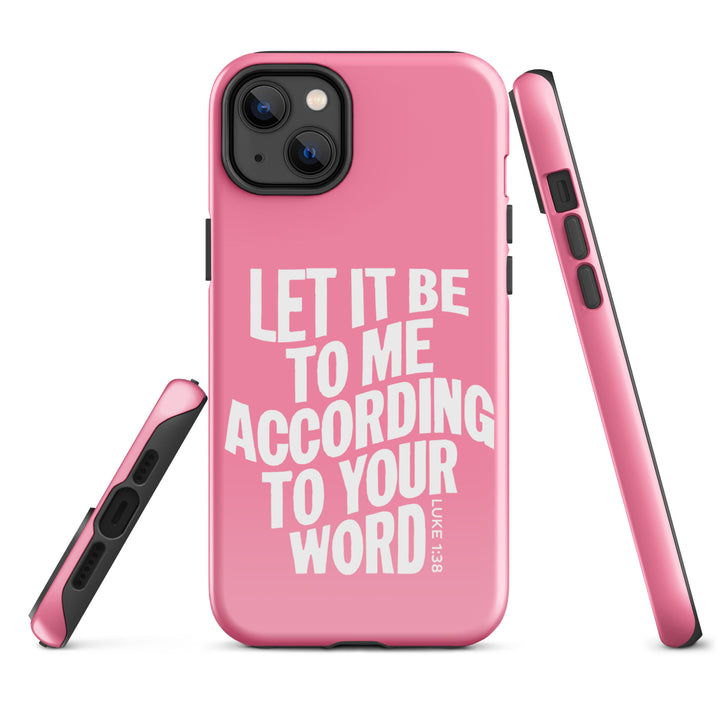 Christian Phone Case According To Your Word Pink  for iPhone® iPhone® Phone Cases   