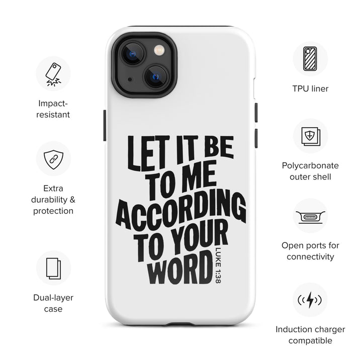 Christian Phone Case According To Your Word White for iPhone® iPhone® Phone Cases   