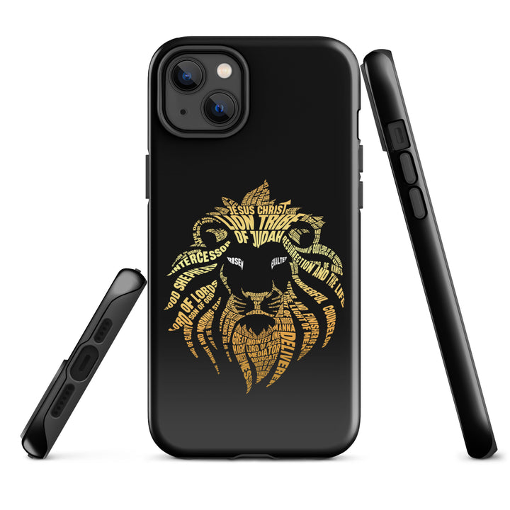 Christian Phone Case Lion Word Cloud Black for iPhone® iPhone® Phone Cases   