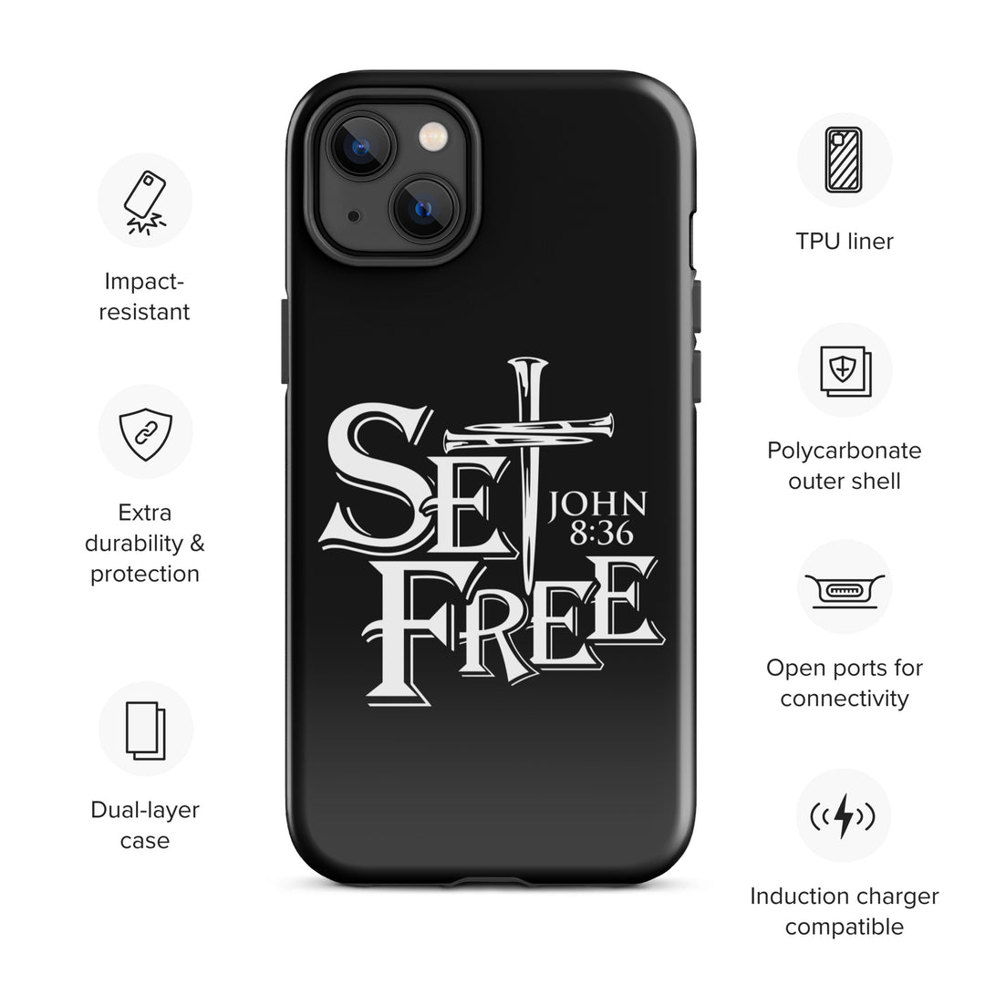 Christian Phone Case Set Free Black for iPhone® iPhone® Phone Cases   