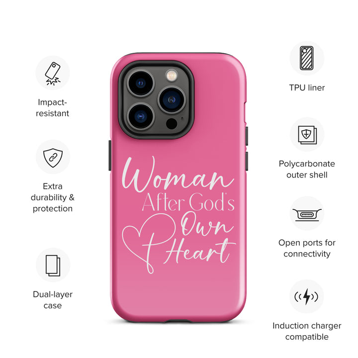 Christian Phone Case Woman After God's Heart Pink for iPhone® iPhone® Phone Cases   