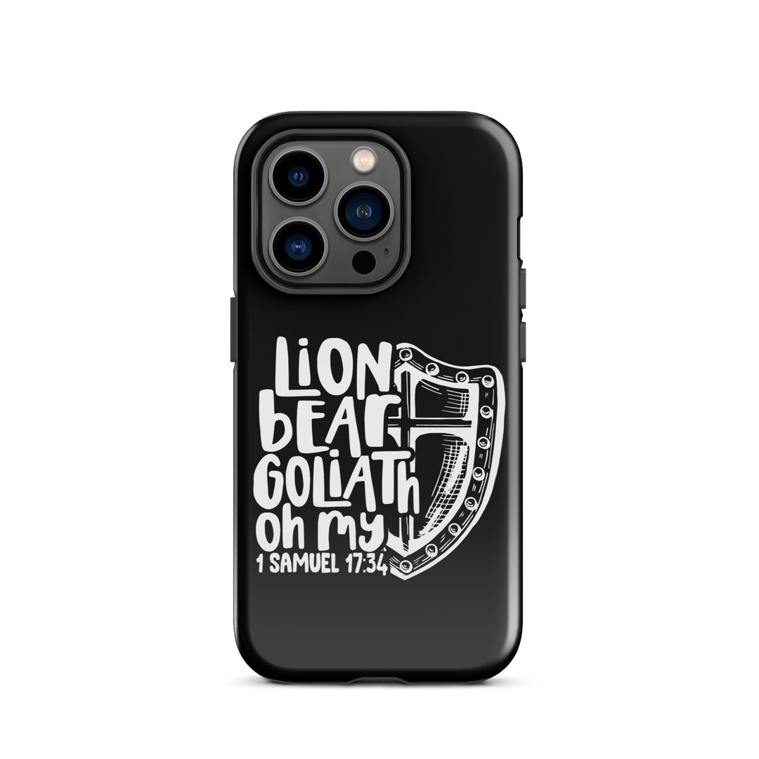 Christian Phone Case Lion Bear Goliath Oh My for iPhone® iPhone® Phone Cases Glossy iPhone 14 Pro 