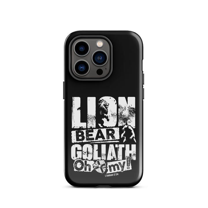 Christian Phone Case Lion Bear Goliath for iPhone® iPhone® Phone Cases Glossy iPhone 14 Pro 