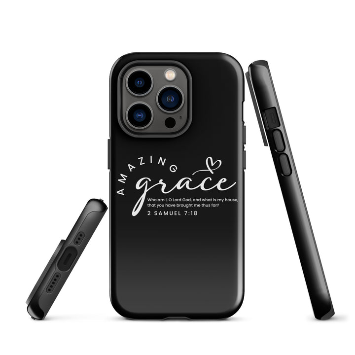 Christian Phone Case Amazing Grace Heart Black for iPhone® iPhone® Phone Cases   