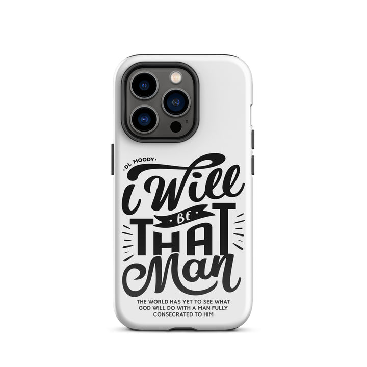 Christian Phone Case I Will Be That Man White for iPhone® iPhone® Phone Cases Glossy iPhone 14 Pro 