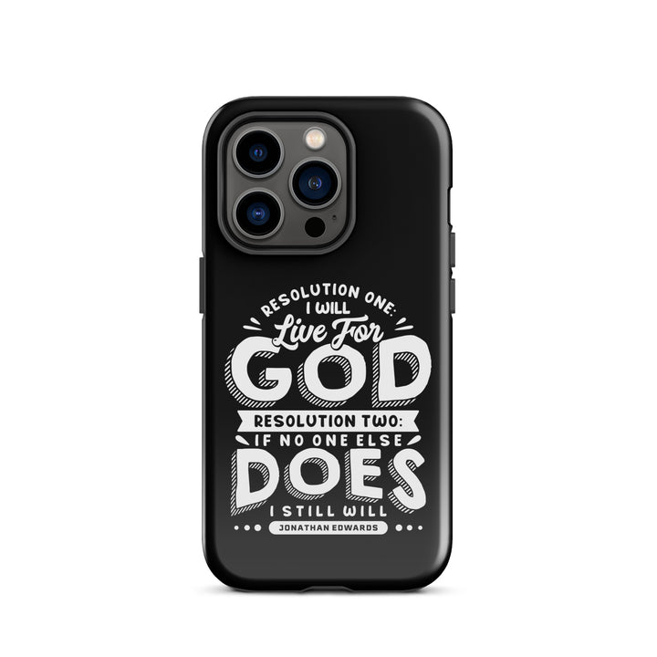 Christian Phone Case Live For God Black for iPhone® iPhone® Phone Cases Glossy iPhone 14 Pro 