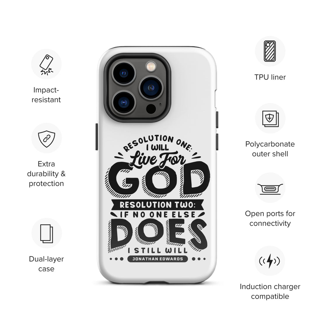 Christian Phone Case Live For God White for iPhone® iPhone® Phone Cases   