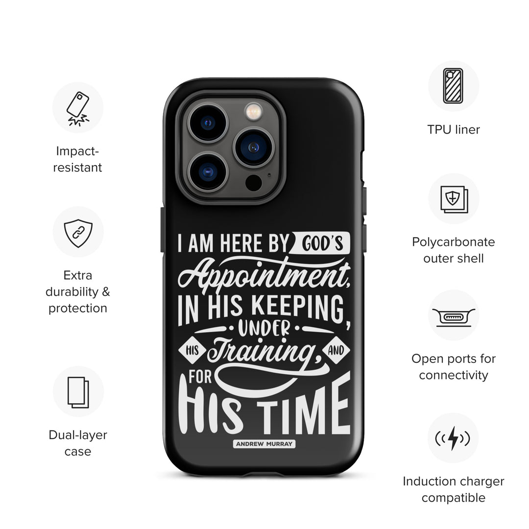 Christian Phone Case His Time Black for iPhone® iPhone® Phone Cases   