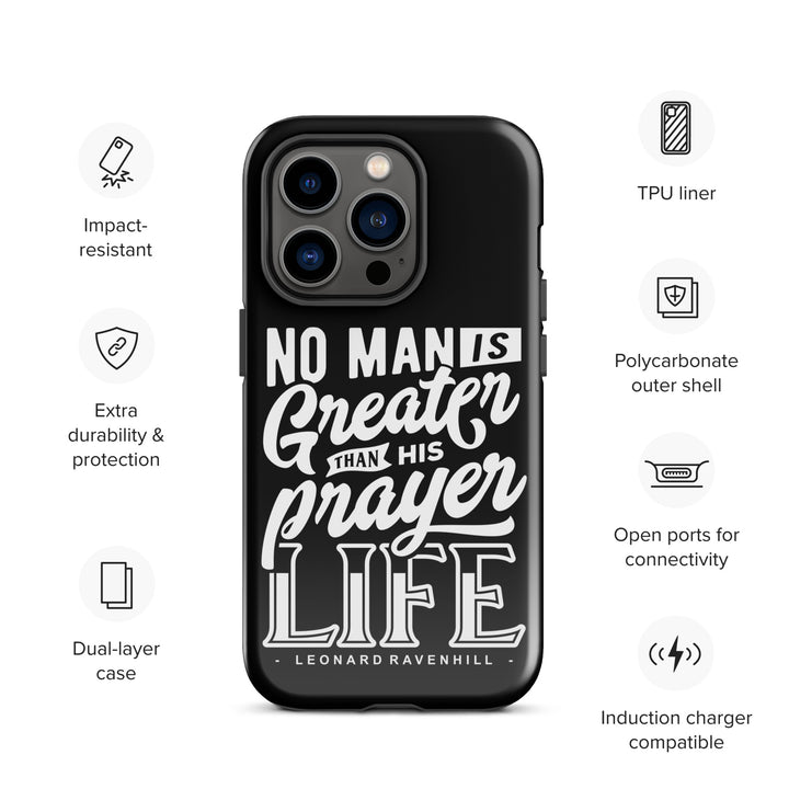 Christian Phone Case Prayer Life Black for iPhone® iPhone® Phone Cases   