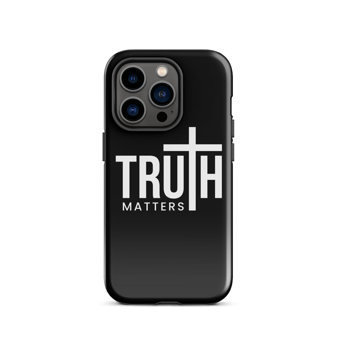 Christian Phone Case Truth Matters Black for iPhone® iPhone® Phone Cases Glossy iPhone 14 Pro 