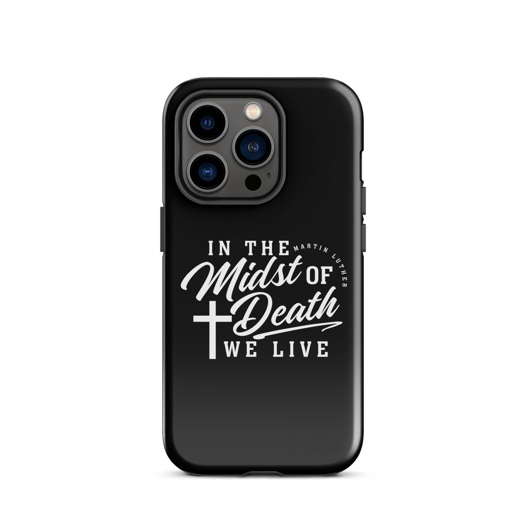 Christian Phone Case Midst of Death Black for iPhone® iPhone® Phone Cases Glossy iPhone 14 Pro 