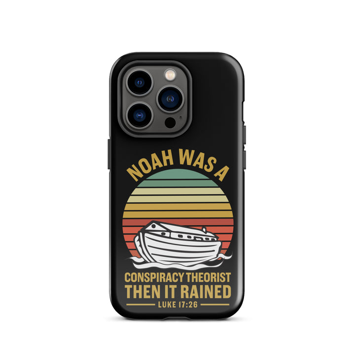 Christian Phone Case Noah Conspiracy Black for iPhone® iPhone® Phone Cases Glossy iPhone 14 Pro 