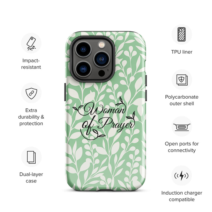 Christian Phone Case Woman of Prayer Green for iPhone® iPhone® Phone Cases   