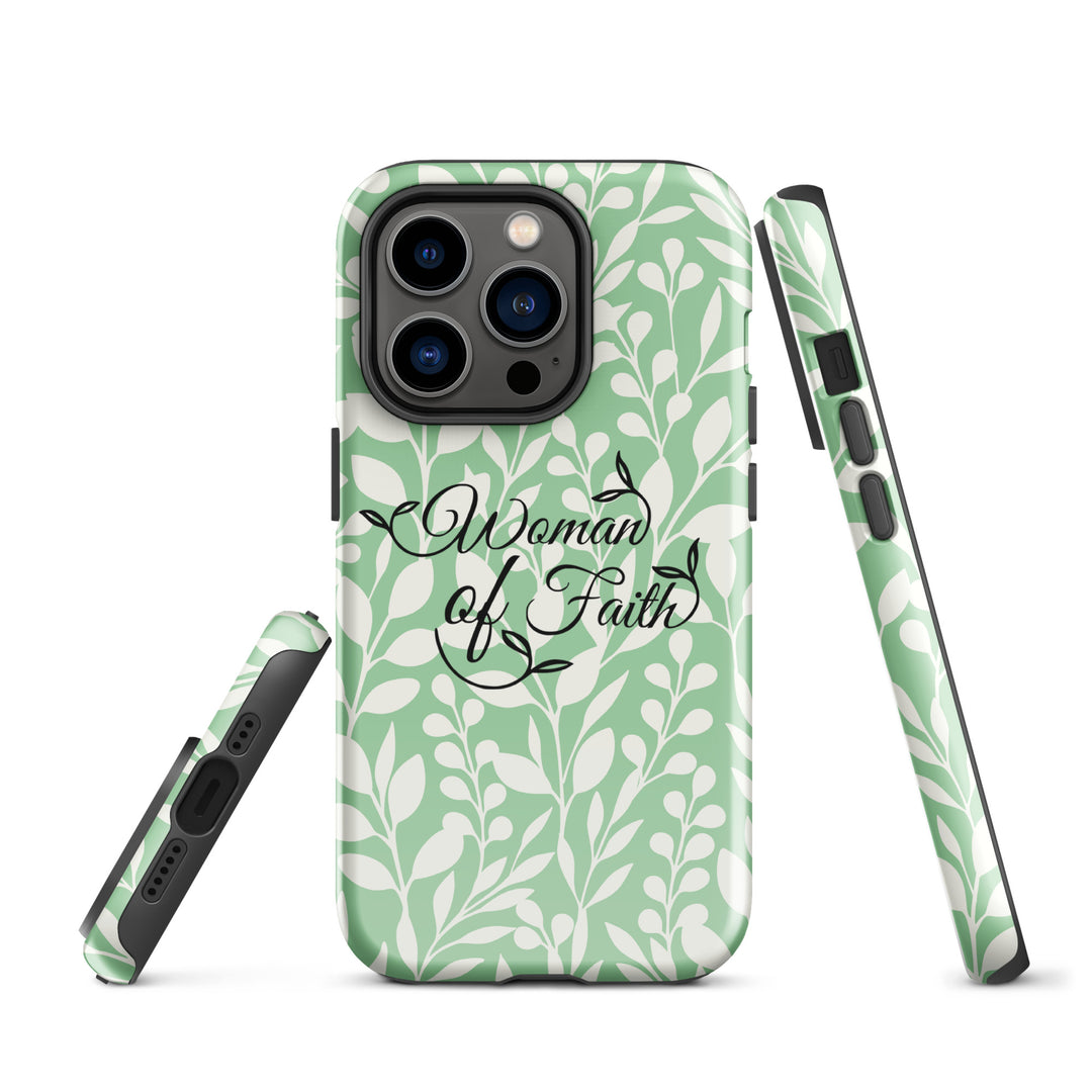 Christian Phone Case Woman of Faith Green for iPhone® iPhone® Phone Cases   