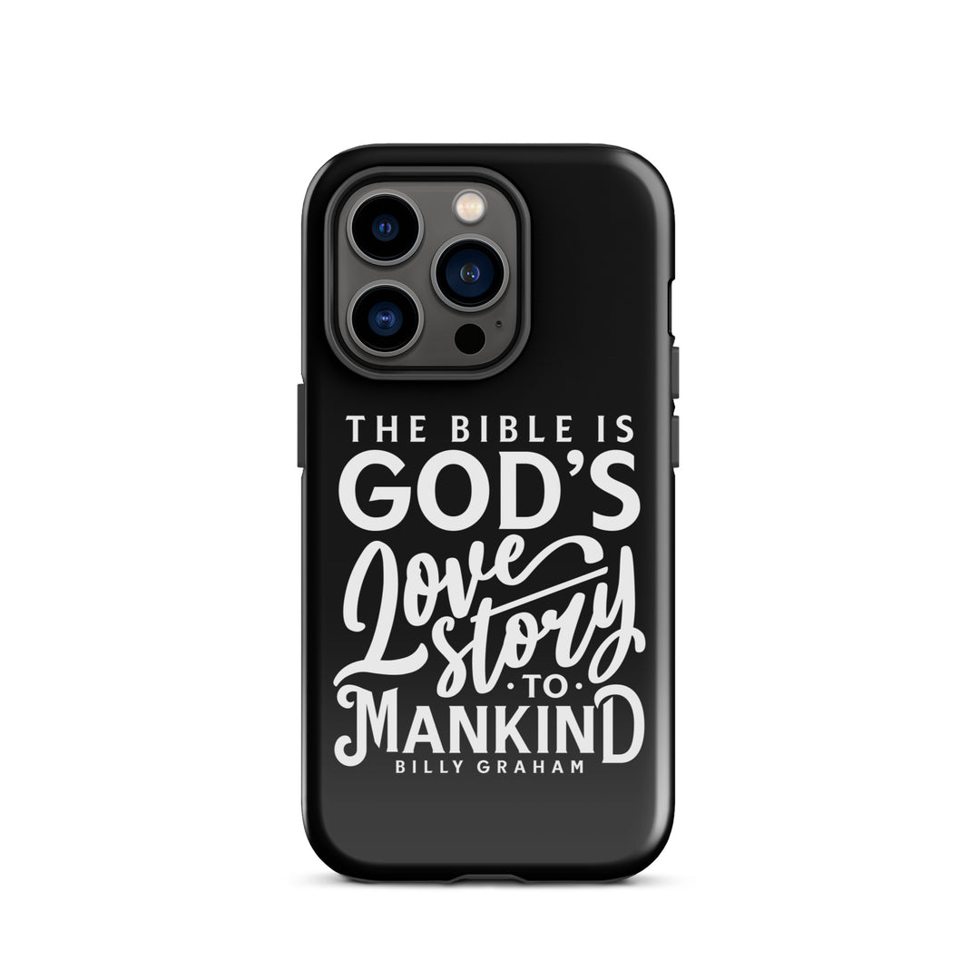 Christian Phone Case God's Love Story Black for iPhone® iPhone® Phone Cases Glossy iPhone 14 Pro 