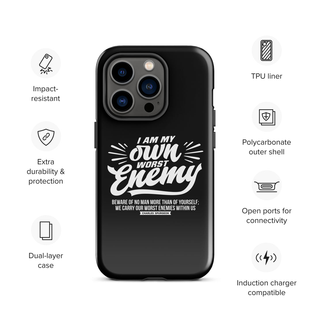 Christian Phone Case Worst Enemy Black for iPhone® iPhone® Phone Cases   