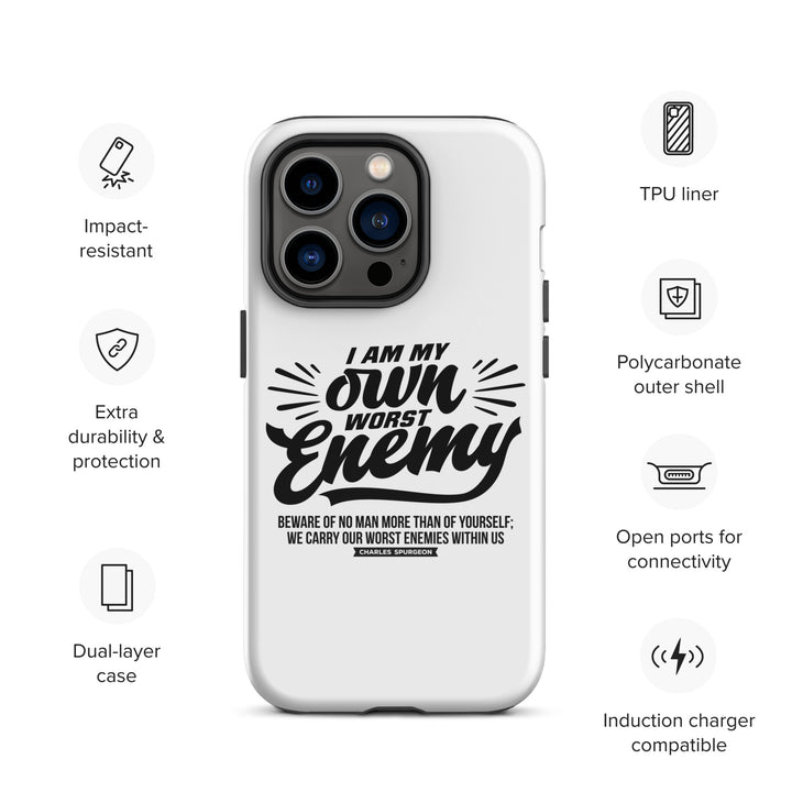 Christian Phone Case Worst Enemy White for iPhone® iPhone® Phone Cases   