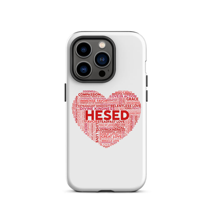 Christian Phone Case Hesed Heart White for iPhone® iPhone® Phone Cases Glossy iPhone 14 Pro 