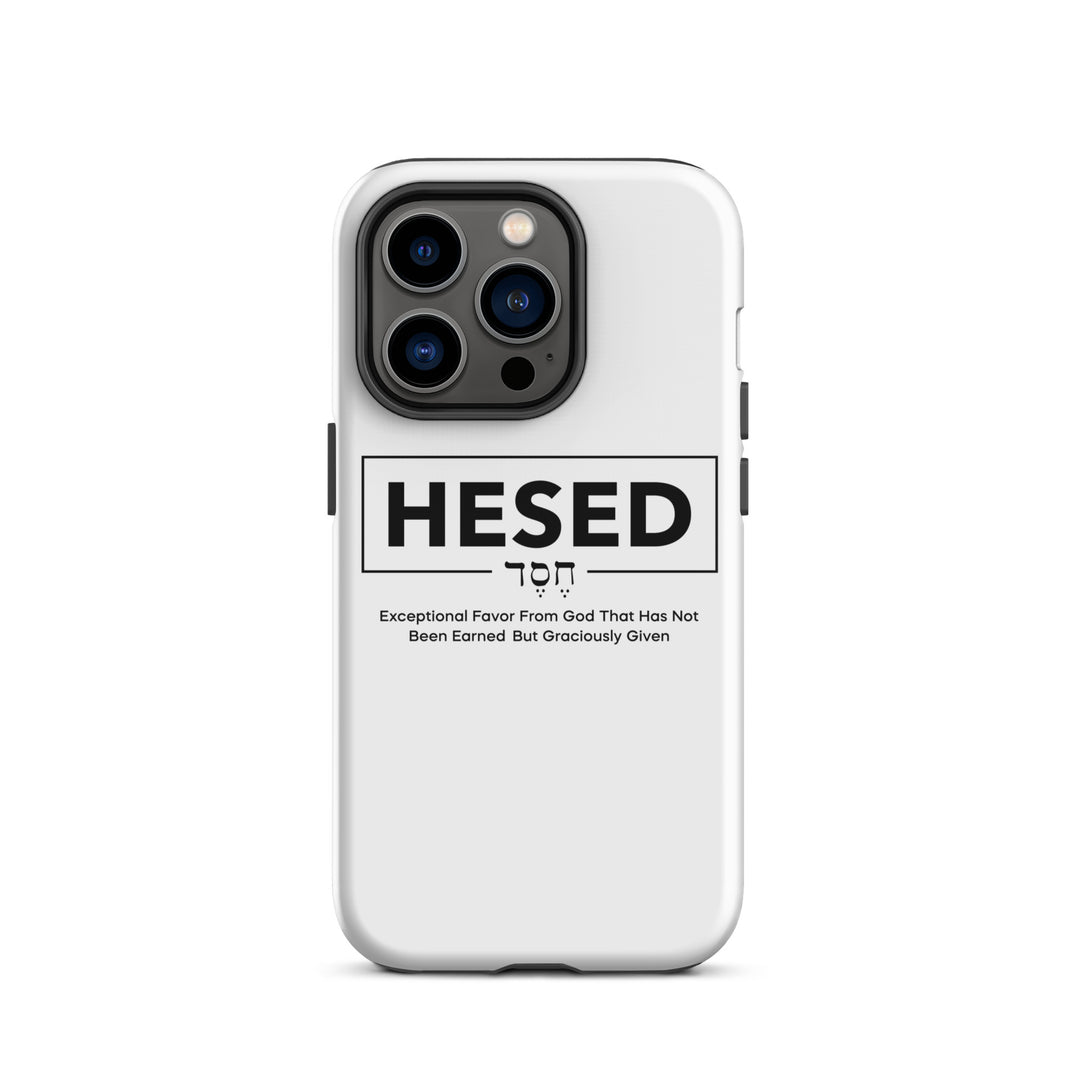 Christian Phone Case Hesed Hebrew Exceptional Favor White for iPhone® iPhone® Phone Cases Glossy iPhone 14 Pro 