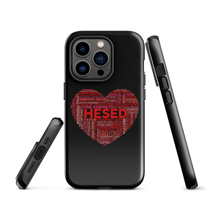 Christian Phone Case Hesed Heart Black for iPhone® iPhone® Phone Cases   