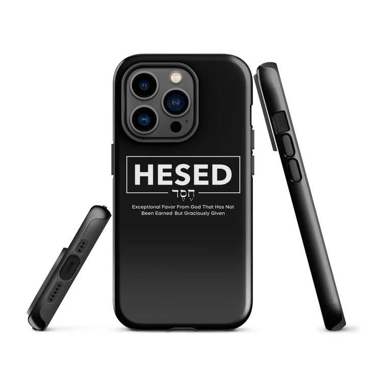 Christian Phone Case Hesed Hebrew Exceptional Favor Black for iPhone® iPhone® Phone Cases   