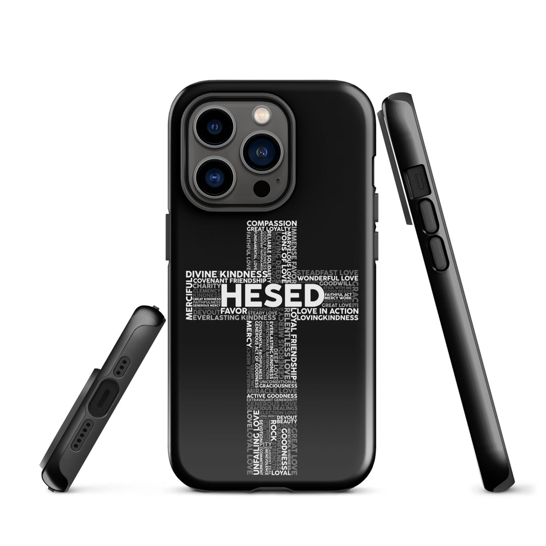 Christian Phone Case Hesed Cross Black for iPhone® iPhone® Phone Cases   