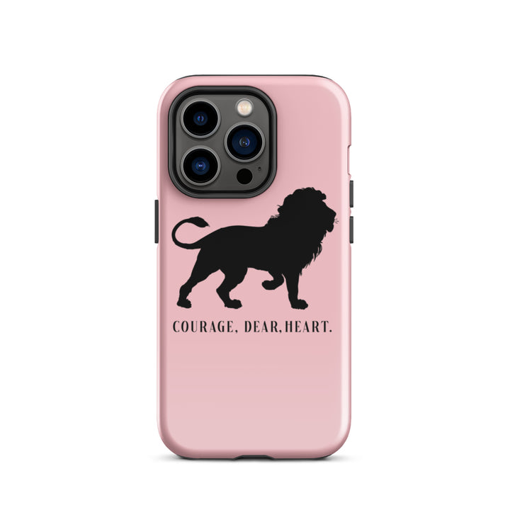 Christian Phone Case Courage Dear Heart Pink for iPhone® iPhone® Phone Cases Glossy iPhone 14 Pro 