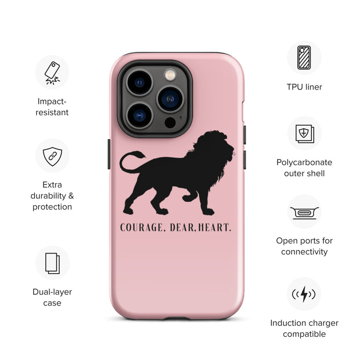 Christian Phone Case Courage Dear Heart Pink for iPhone® iPhone® Phone Cases   