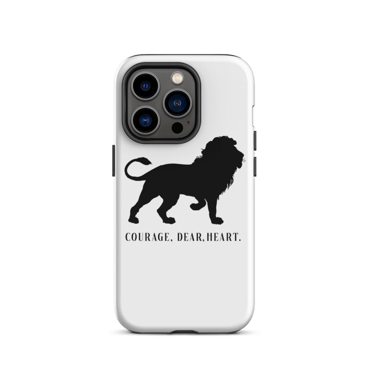 Christian Phone Case Courage Dear Heart White for iPhone® iPhone® Phone Cases Glossy iPhone 14 Pro 