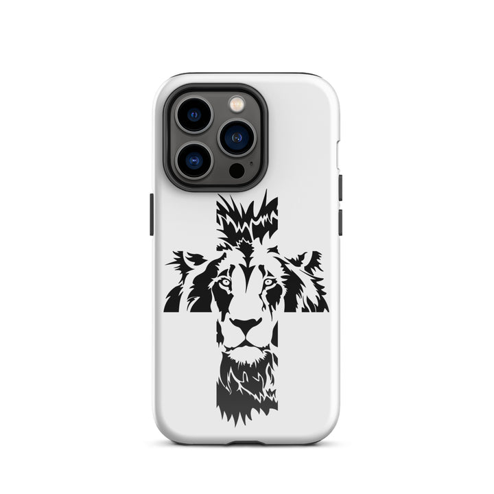 Christian Phone Case Aslan Cross White for iPhone® iPhone® Phone Cases Glossy iPhone 14 Pro 