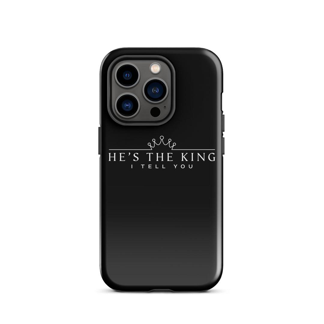 Christian Phone Case He's The King Black for iPhone® iPhone® Phone Cases Glossy iPhone 14 Pro 