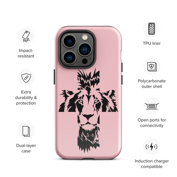 Christian Phone Case Aslan Cross Pink for iPhone® iPhone® Phone Cases   