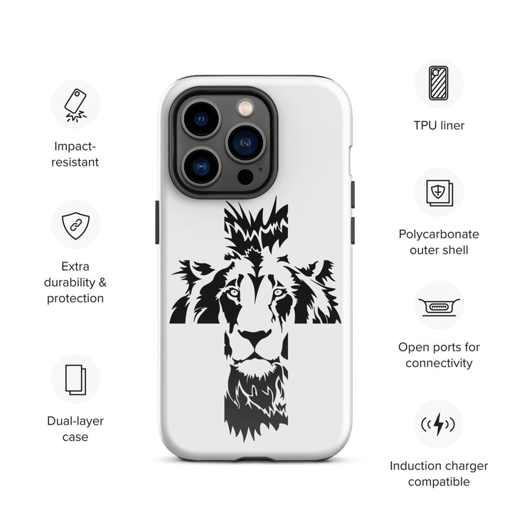 Christian Phone Case Aslan Cross White for iPhone® iPhone® Phone Cases   