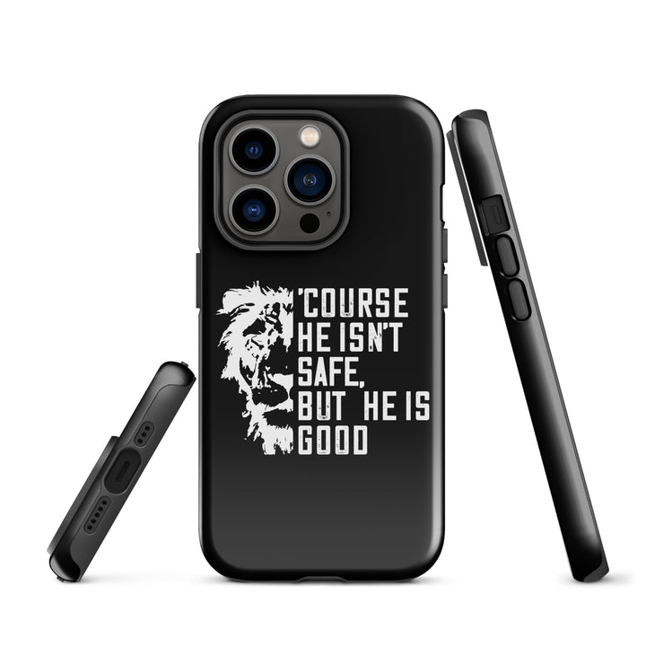 Christian Phone Case for iPhone® 'Course He Isn't Safe Black iPhone® Phone Cases   