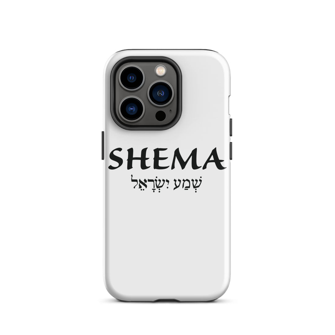 Christian Phone Case Shema Hebrew White for iPhone® iPhone® Phone Cases Glossy iPhone 14 Pro 