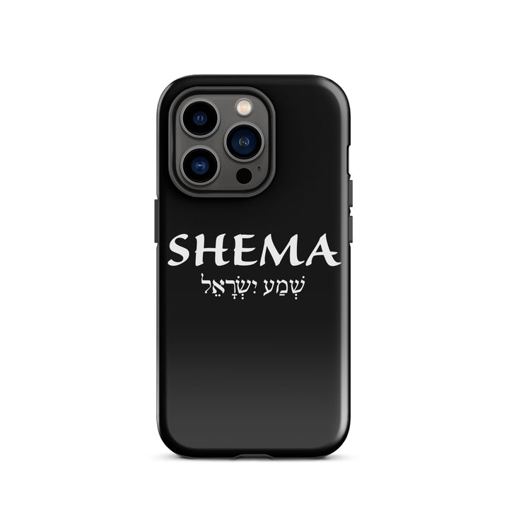 Christian Phone Case Shema Hebrew Black for iPhone® iPhone® Phone Cases Glossy iPhone 14 Pro 