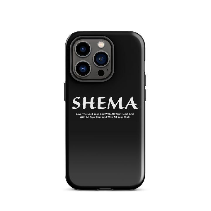 Christian Phone Case Shema Love The Lord Black  for iPhone® iPhone® Phone Cases Glossy iPhone 14 Pro 