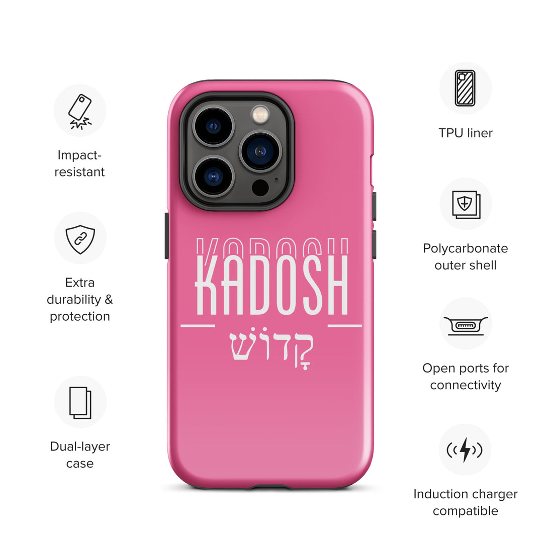 Christian Phone Case Kadosh Hebrew Pink for iPhone® iPhone® Phone Cases   